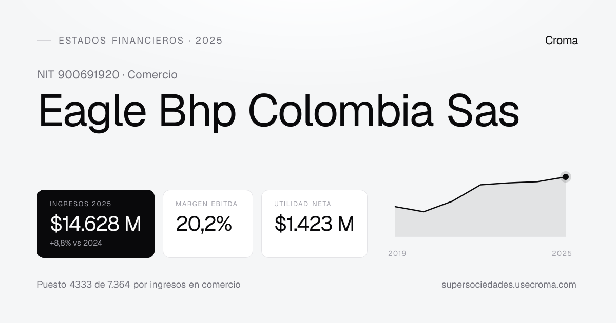 Eagle Bhp Colombia Sas (NIT 900691920) · Estados financieros 2025 | Croma
